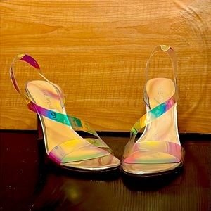 Nine West multi color/iridescent heels. Women’s size 9.